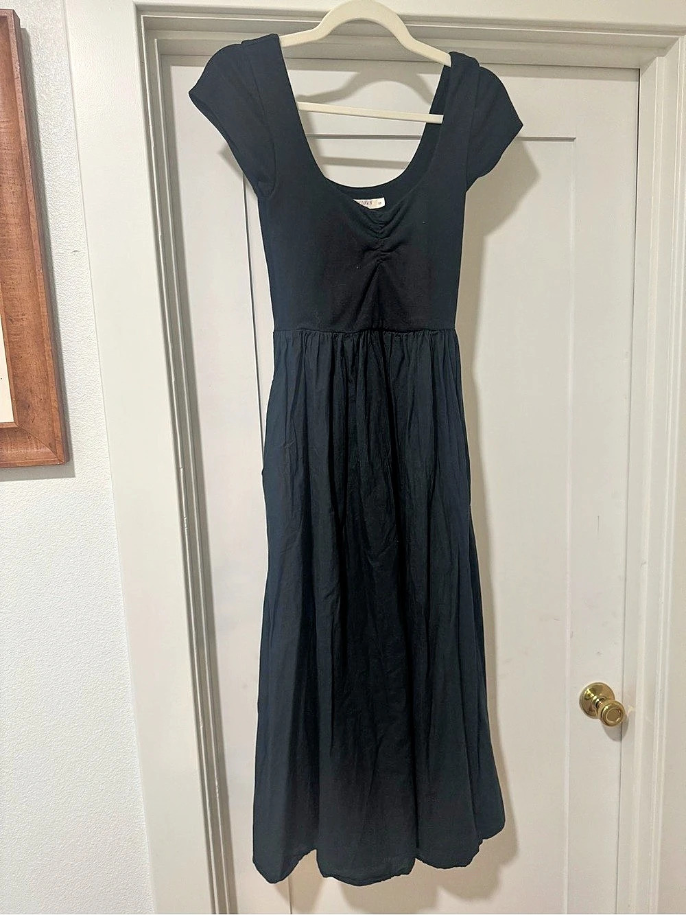 Christy Dawn The Kelly Dress Black Cotton Maxi Dress Size XS